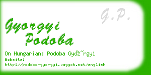 gyorgyi podoba business card
